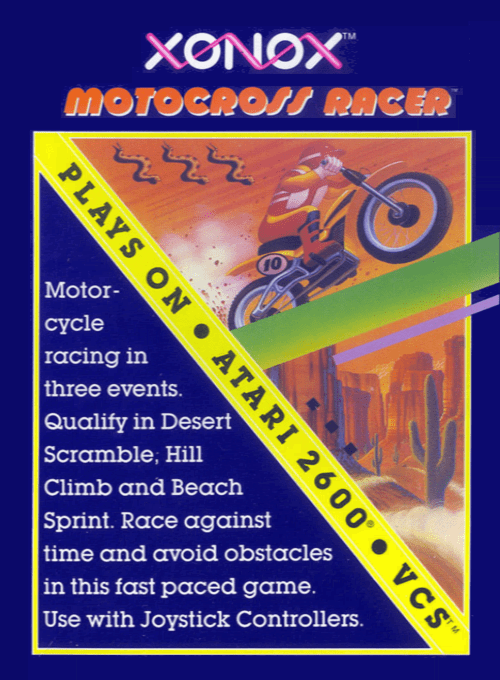 Motocross Racer box art for Atari 2600
